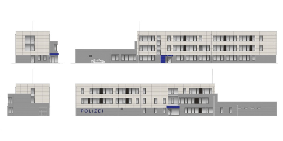 Ansichten nach aktuellem Planstand - diese werden im Zuge der AFU-Planung an die tatsächliche Standortsituation angepasst © 2026 SBL Schwerin