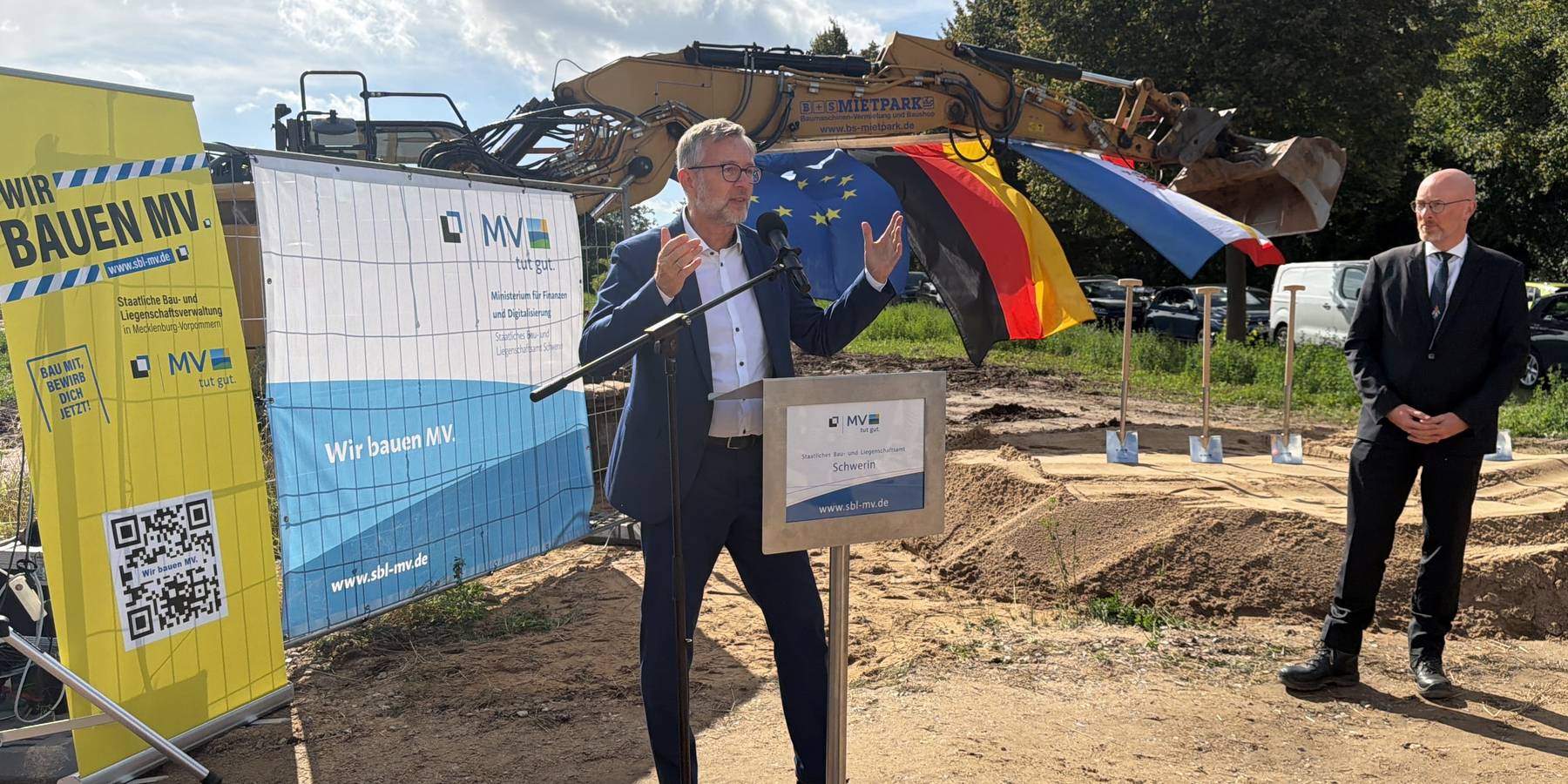 Dr. Heiko Geue bei seinem Grußwort. © 2026 Christian Hoffmann (SBL-MV / Ministerium für Finanzen und Digitalisierung MV)