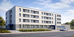 Visualisierung des neuen Polizeigebäudes in Bad Doberan. © 2026 SBL Schwerin