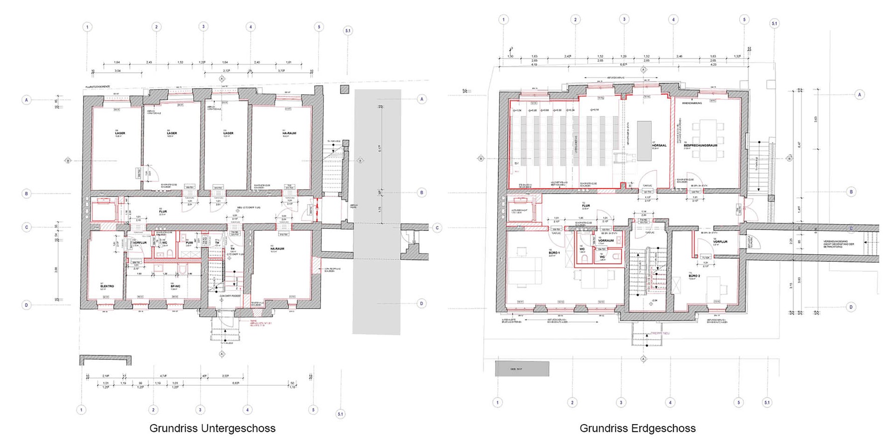 Grundrisse Untergeschoss und Erdgeschoss © 2026 Architekten Johannsen und Partner mbB, Greifswald